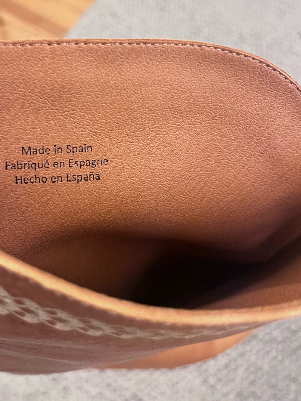 Brand New Anthropologie Tan Leather Pointed-Toe Mid-Calf Heeled Boots - Picture 5 of 5